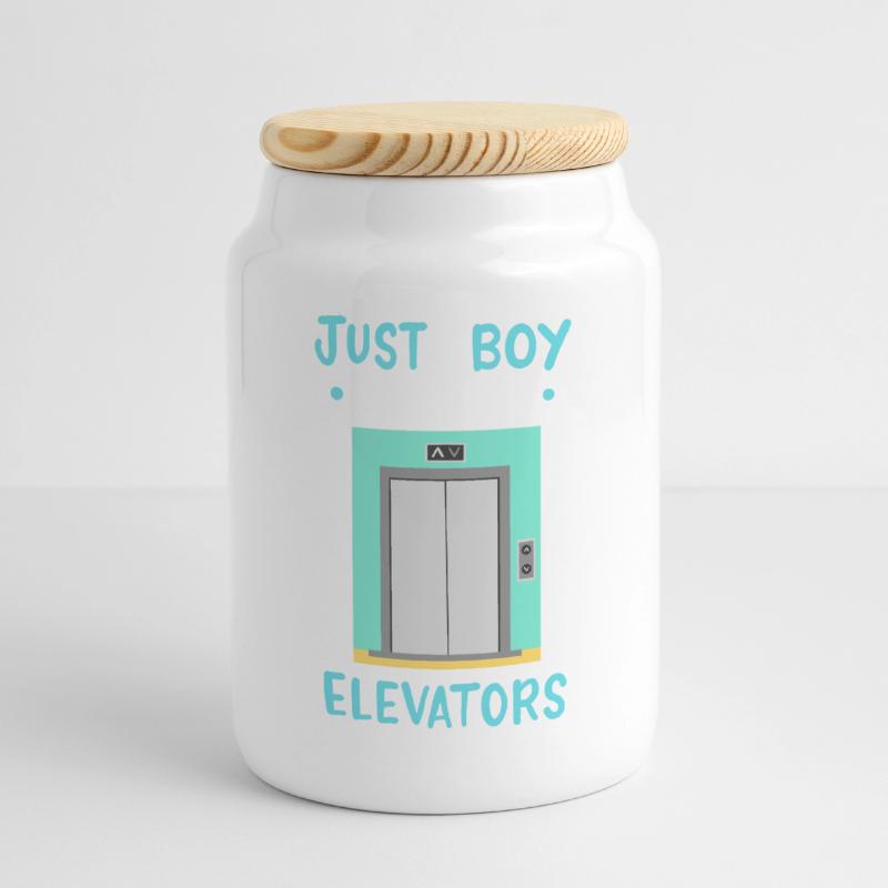 Elevator Elevator Technician Elevator Mechanics Cookie Jar with Wooden Lid