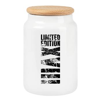 Édition limitée numéros romains 18e anniversaire - Boîte à biscuits avec couvercle en bois - blanc - Devant
