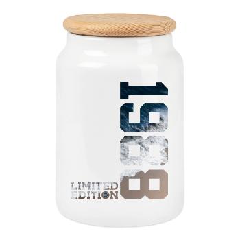 38. GEBURTSTAG LIMITED EDITION 1988 - Keksdose mit Holzdeckel - Weiß - Vorne