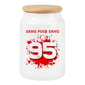 Sang Pour Sang Parisien - 95 - Boîte à biscuits avec couvercle en bois - blanc - Devant