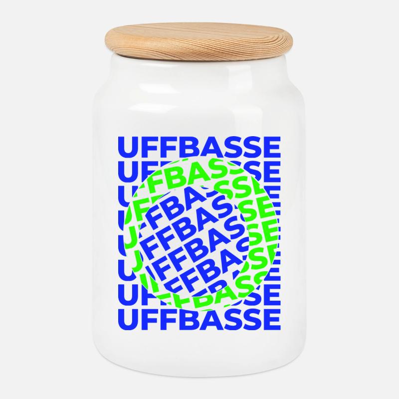 Uffbasse Design - Keksdose mit Holzdeckel - Weiß