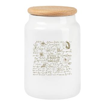 40th birthday for math teachers and math nerds - Cookie Jar with Wooden Lid - white - Front