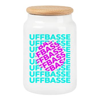 Uffbasse Design - Keksdose mit Holzdeckel - Weiß - Vorne