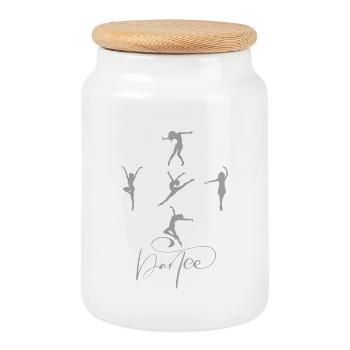 Dance - Dancing Lovers - Keksdose mit Holzdeckel - Weiß - Vorne