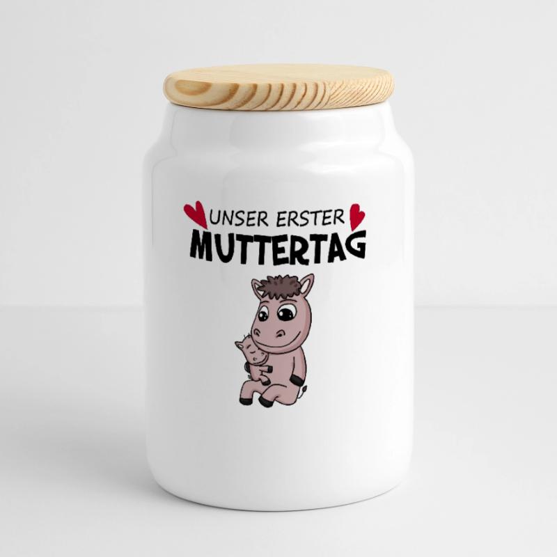 Muttertag - erster Muttertag Geschenk Keksdose mit Holzdeckel