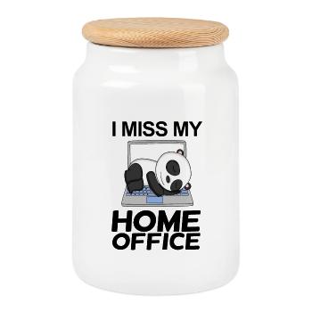 Home Office Vermissen Humor Lustig - Keksdose mit Holzdeckel - Weiß - Vorne