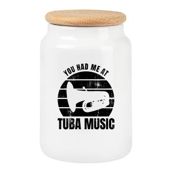 Quote Tubist - Cookie Jar with Wooden Lid - white - Front