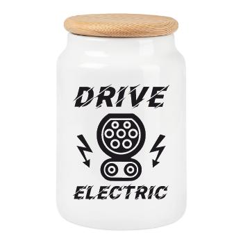 Entraînement électrique CCS Combo 2 Supercharge Elektro - Boîte à biscuits avec couvercle en bois - blanc - Devant