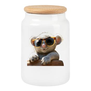 Koala Australien Koalas Koalabär Süßer Koala Bär - Keksdose mit Holzdeckel - Weiß - Vorne