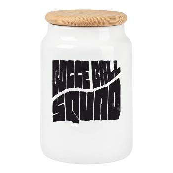 Bocce Ball Squad Outfit mit Jack Bocci Game Bocce - Keksdose mit Holzdeckel - Weiß - Vorne