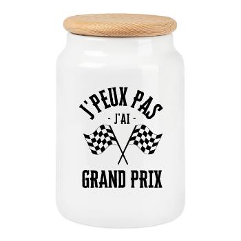 I can't I have a great price - Cookie Jar with Wooden Lid - white - Front