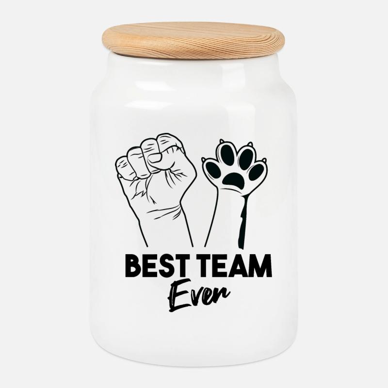 Best Team Ever - Keksdose mit Holzdeckel - Weiß