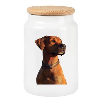 Rhodesian Ridgeback Hunting Dog Dogs Pride Ridgeback - Cookie Jar with Wooden Lid - white - Front