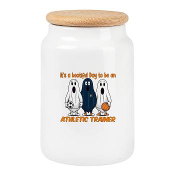 Bootiful Day Athletic Trainer - Cookie Jar with Wooden Lid - white - Front
