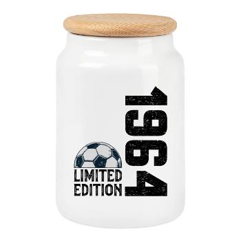 60e Anniversaire 1964 Édition Limitée Football - Boîte à biscuits avec couvercle en bois - blanc - Devant