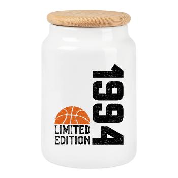 30th Anniversary 1994 Limited Edition Basketball - Cookie Jar with Wooden Lid - white - Front