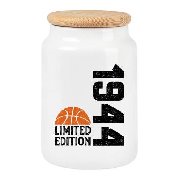 80th Anniversary 1944 Limited Edition Basketball - Cookie Jar with Wooden Lid - white - Front