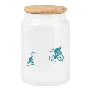 Je suis avocat spécialisé dans le vélo - Boîte à biscuits avec couvercle en bois - blanc - Devant