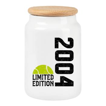 20. Jubiläum 2004 Limited Edition Tennis - Keksdose mit Holzdeckel - Weiß - Vorne