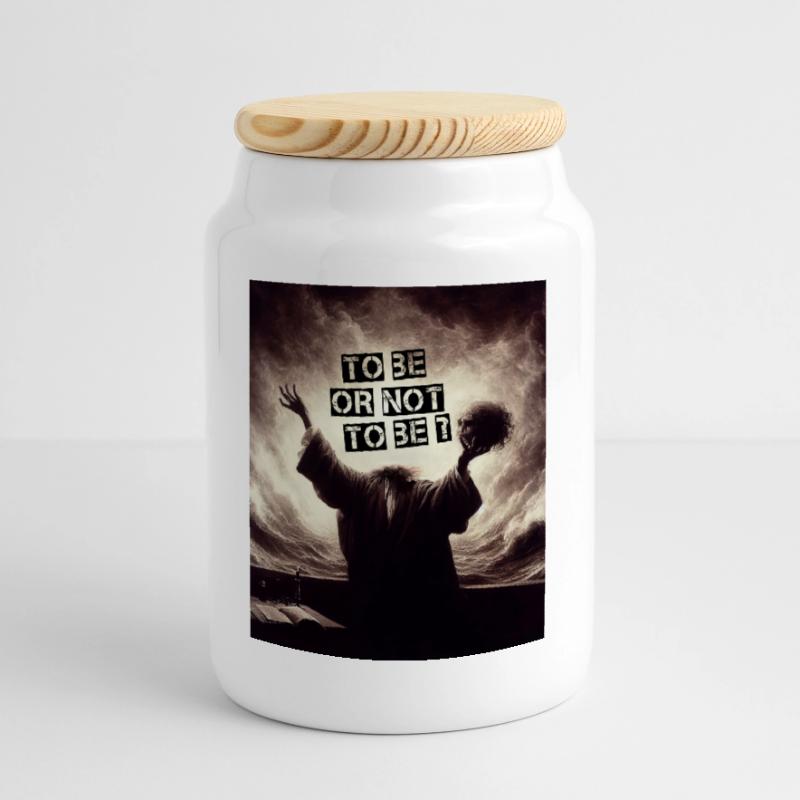 Sein oder nicht sein? Keksdose mit Holzdeckel