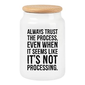 Always trust the process even when it seems like - Keksdose mit Holzdeckel - Weiß - Vorne
