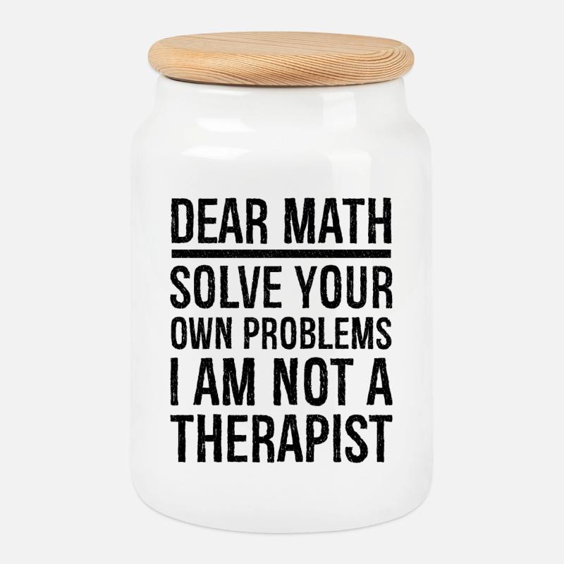 dear math funny - Keksdose mit Holzdeckel - Weiß