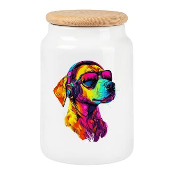 Rhodesian Ridgeback Jagdhund Hunde Stolz Ridgeback - Keksdose mit Holzdeckel - Weiß - Vorne