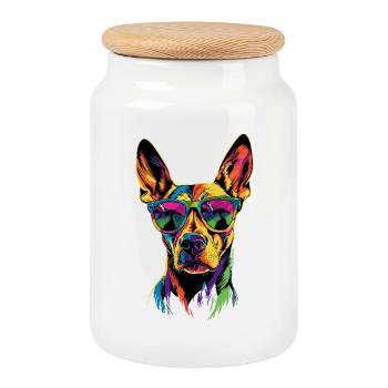 Rhodesian Ridgeback Jagdhund Hunde Stolz Ridgeback - Keksdose mit Holzdeckel - Weiß - Vorne