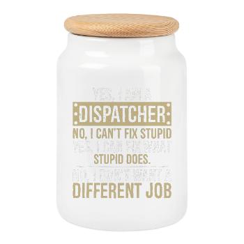 je suis répartiteur non je ne peux pas réparer stupide - Boîte à biscuits avec couvercle en bois - blanc - Devant
