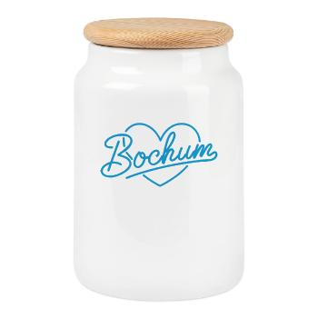 Love bochum - Keksdose mit Holzdeckel - Weiß - Vorne