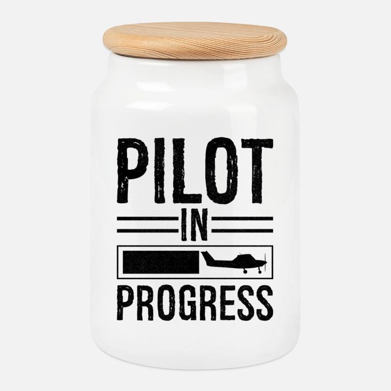 Pilot In progress - Keksdose mit Holzdeckel - Weiß