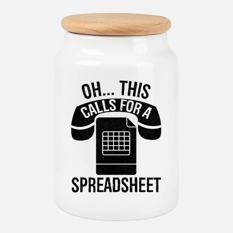 Oh this calls for a spreadsheet - Cookie Jar with Wooden Lid - white