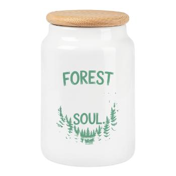 Dans la forêt où je vais pour perdre la tête Trouver mon âme - Boîte à biscuits avec couvercle en bois - blanc - Devant