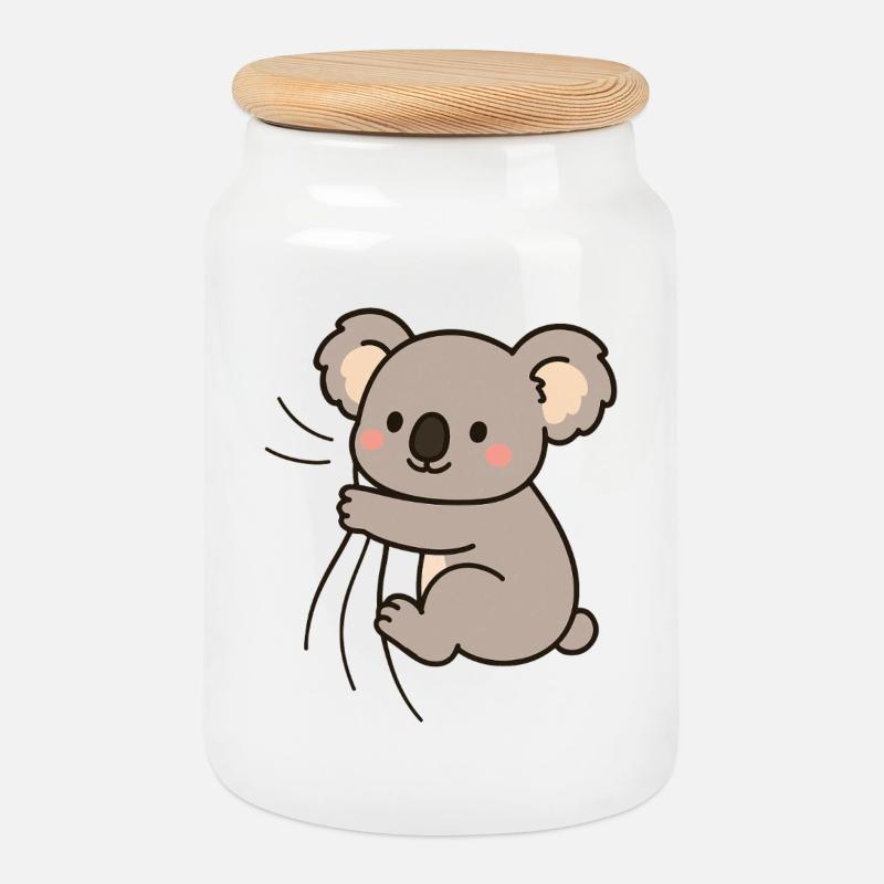 Lieber kleiner Koala - Keksdose mit Holzdeckel - Weiß