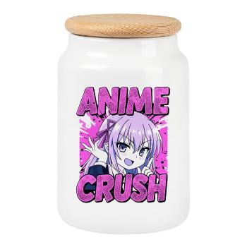 ANIME CRUSH - Pink Manga Otaku Vibes - Boîte à biscuits avec couvercle en bois - blanc - Devant
