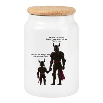 Funny Gamer Dad – Full Strength RPG Humor - Boîte à biscuits avec couvercle en bois - blanc - Devant
