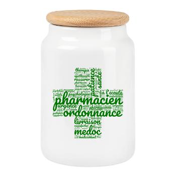 Proud to be a Pharmacist Profession Passion - Cookie Jar with Wooden Lid - white - Front