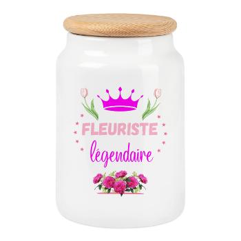 Legendärer Florist - Keksdose mit Holzdeckel - Weiß - Vorne