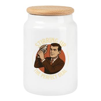 Susciter l'affaire parfaite Sarcasme amusant - Boîte à biscuits avec couvercle en bois - blanc - Devant