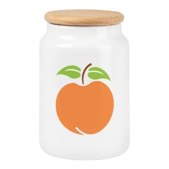 Pêche Minimaliste et Naturelle - Boîte à biscuits avec couvercle en bois - blanc - Devant