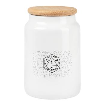 Don’t Worry I Have A Plan RPG Quote Tabletop Gamer - Cookie Jar with Wooden Lid - white - Front