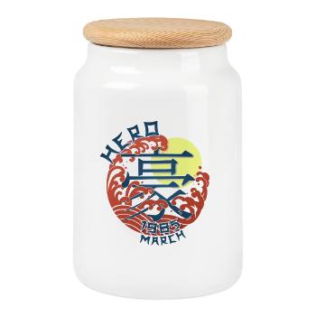 Japan Hero since March 1985 Geburtstaggeschenk - Keksdose mit Holzdeckel - Weiß - Vorne