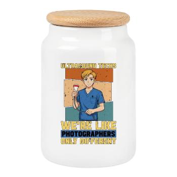 Sonographer Ultrasound Techs We're Like Sonography - Keksdose mit Holzdeckel - Weiß - Vorne