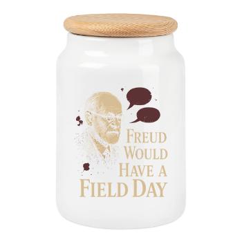 Future psychologist diagnose me - Cookie Jar with Wooden Lid - white - Front