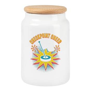 Checkpoint Cheer Pop Culture Retro Video Game - Keksdose mit Holzdeckel - Weiß - Vorne