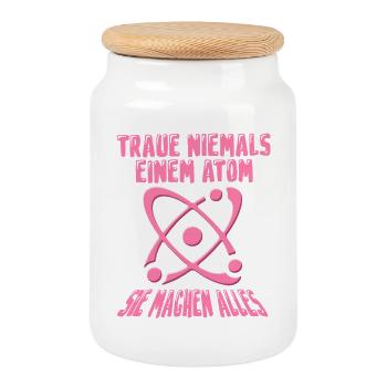 Physique Physicien Professeur de sciences Drôle de dicton - Boîte à biscuits avec couvercle en bois - blanc - Devant