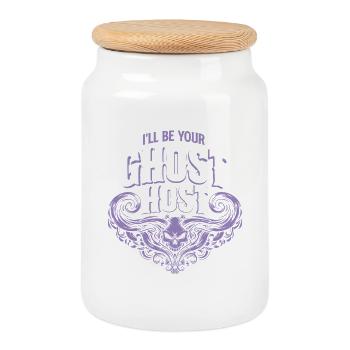 I'll Be Your Ghost Host — Spooky Host Einladung - Keksdose mit Holzdeckel - Weiß - Vorne