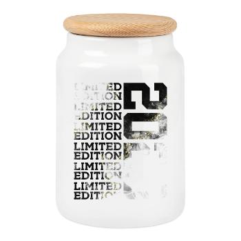 6 YEARS LIMITED EDITION 2020 6TH BIRTHDAY - Cookie Jar with Wooden Lid - white - Front