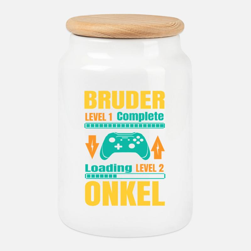 Ich Werde Onkel 2026 Laden Schwangerschaft Geburt - Keksdose mit Holzdeckel - Weiß