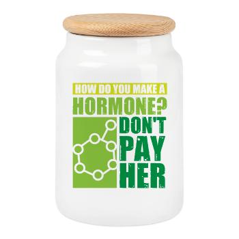 Biology Teacher Biologist Microbiology Biologist - Cookie Jar with Wooden Lid - white - Front